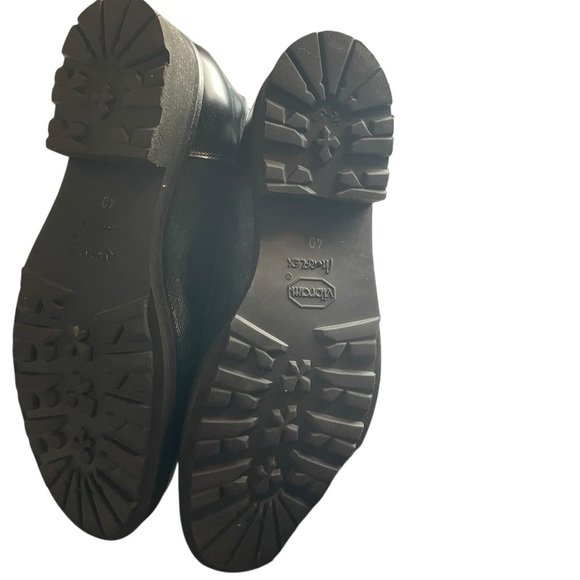 Ron White Tiffany Weatherproof Camo Combat Boots Green Black Calfskin Size 40 - Picture 9 of 10